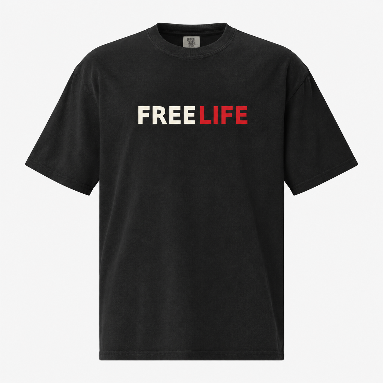 Free Life Signature Tee Black – Herren Streetwear T-Shirt