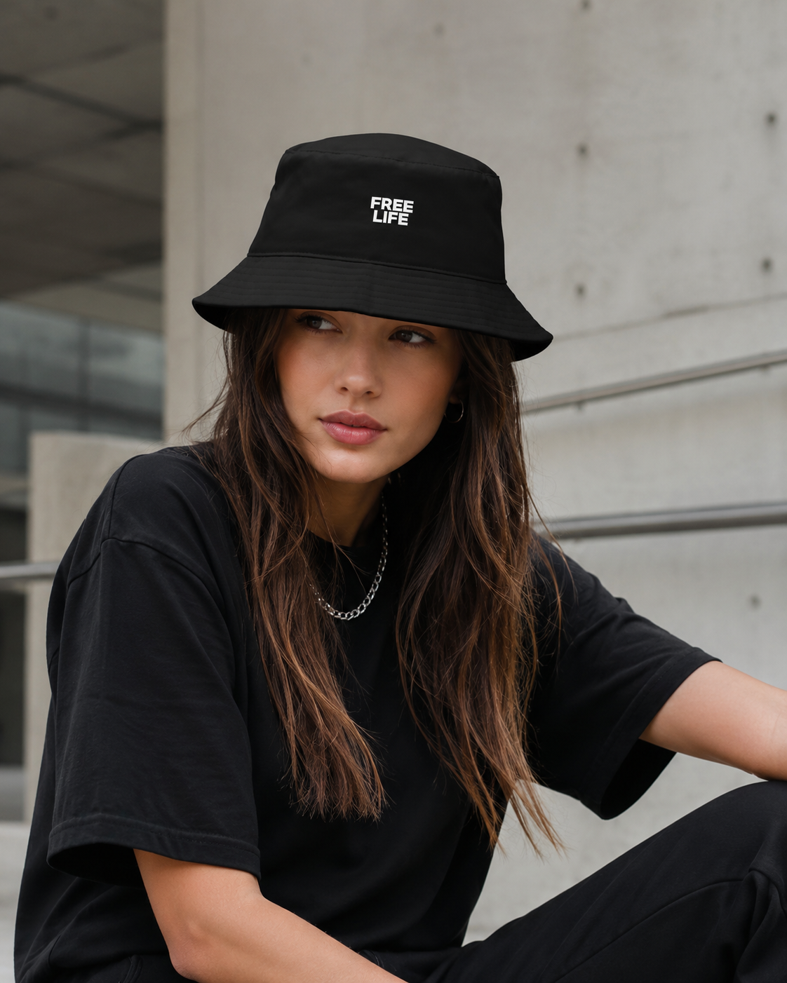 Free Life Signature Fisher Hat – Black