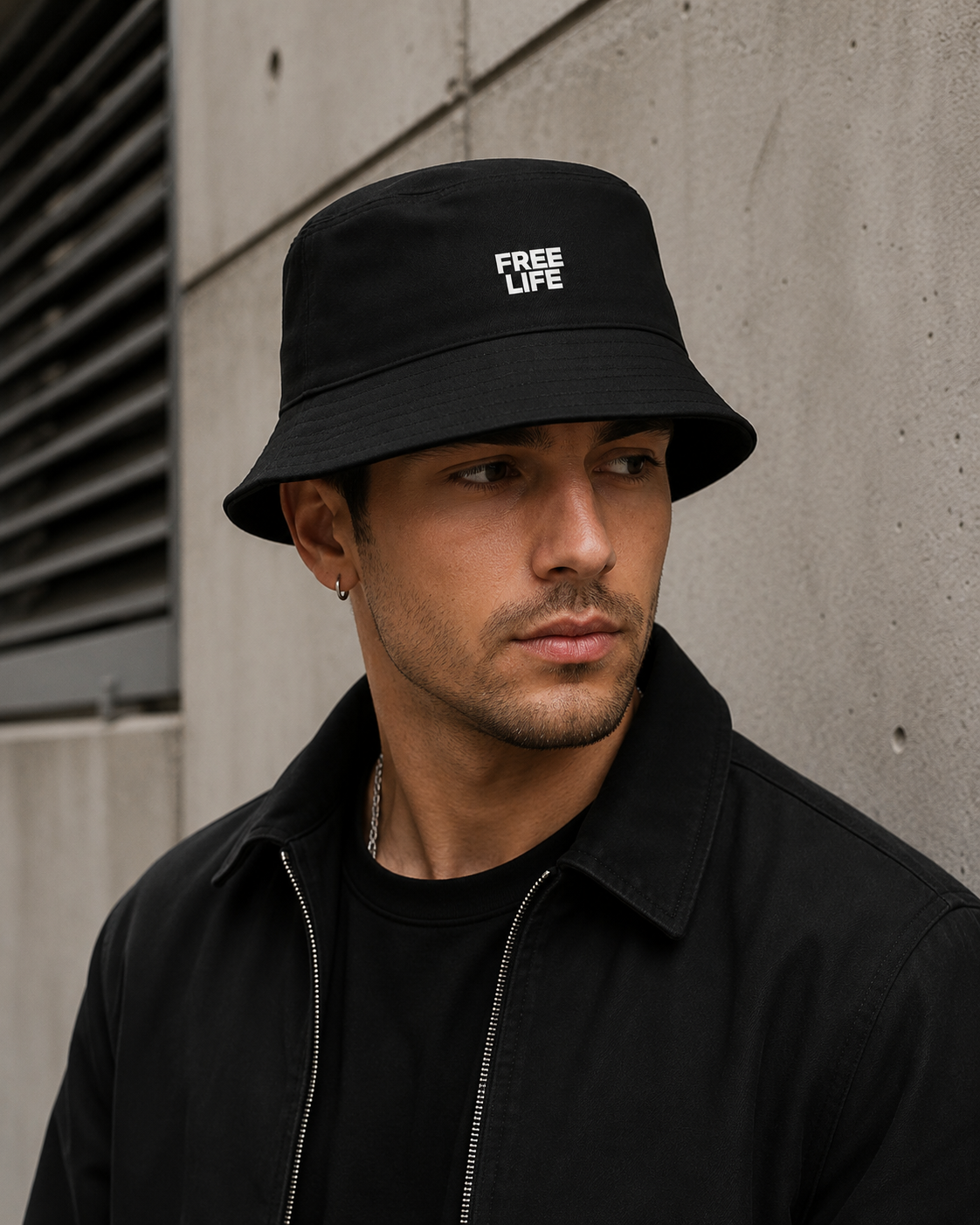 Free Life Signature Fisher Hat – Black