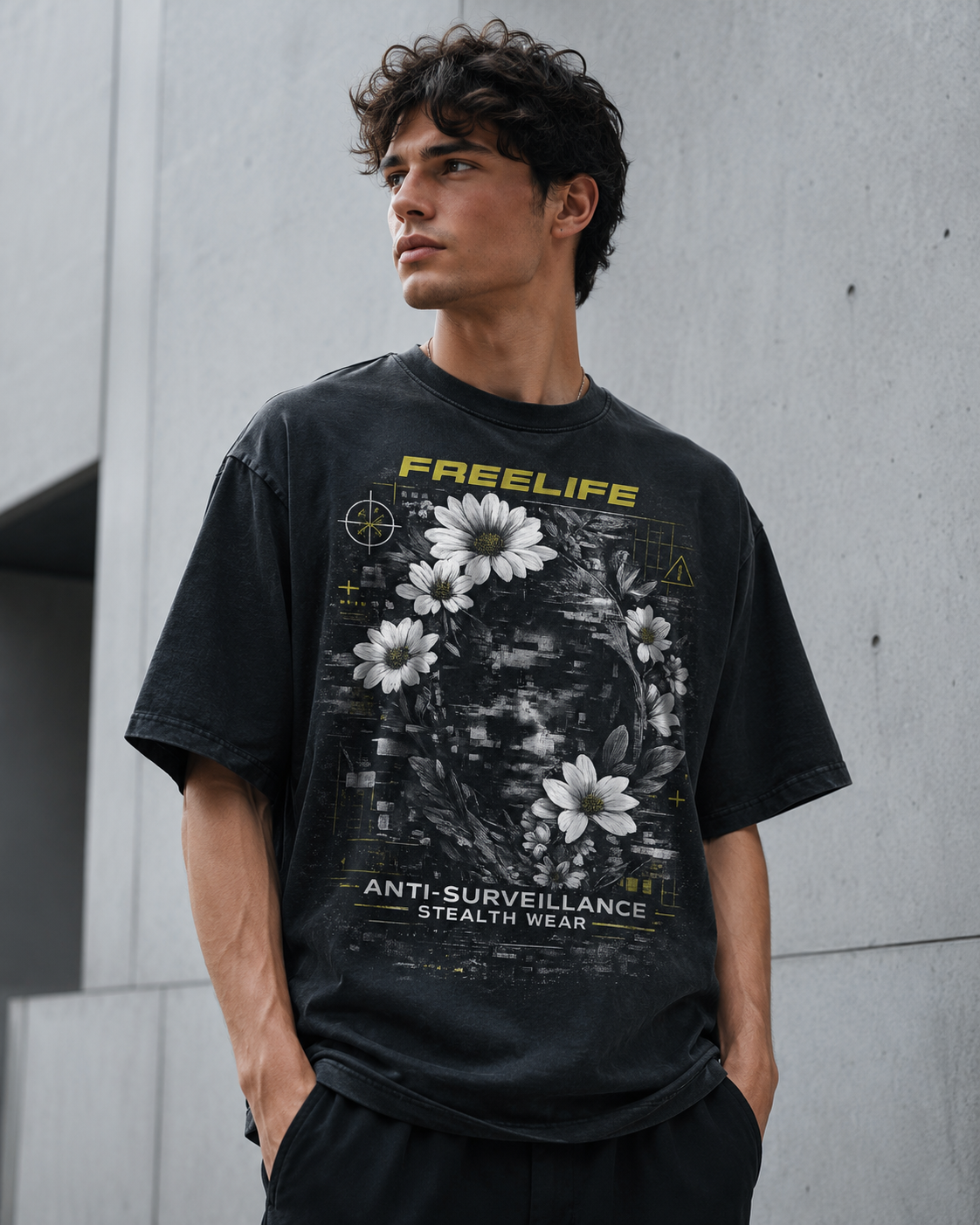 FREELIFE Privacy Bloom Oversized Tee