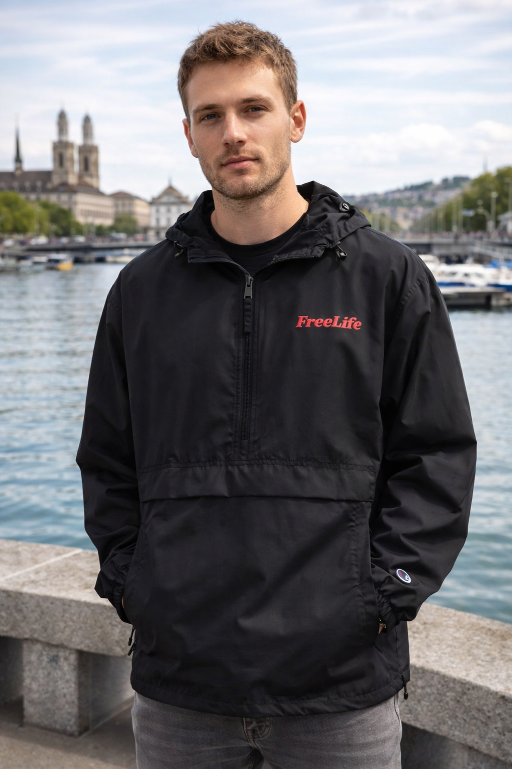 Bestickte, Champion-Jacke (FreeLife Edition)